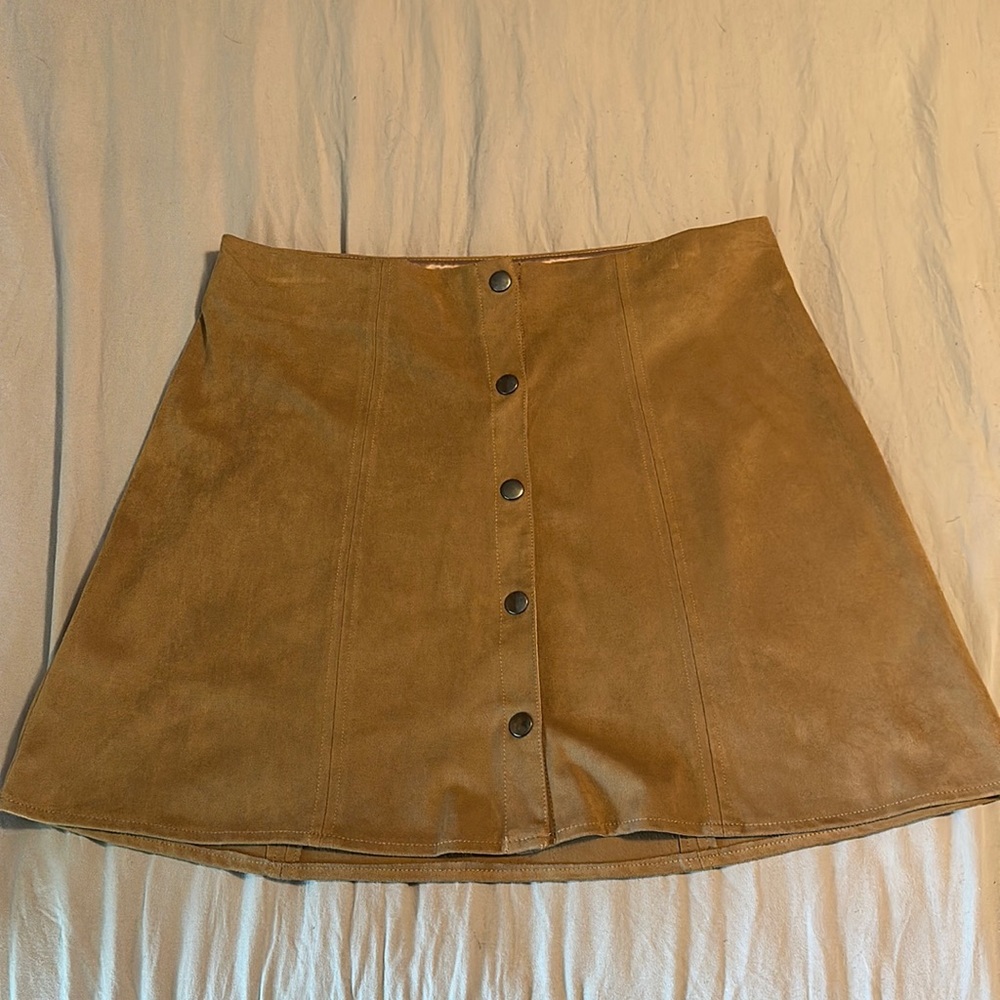 Faux Suede Skirt